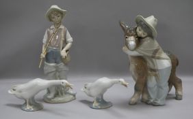 Four Lladro figures