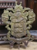A Brighton cast iron coat of arms W.50cm