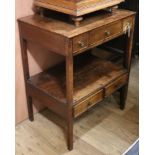 A mahogany two-tier washstand W.62cm