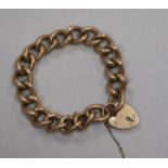 An early 20th century 9ct gold bracelet.