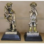 Two Jewish silver-plated figures