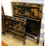 A chinoiserie single bed W.94cm