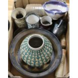 A quantity of mixed studio pottery