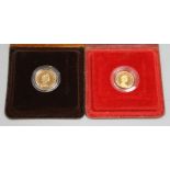 A QEII proof gold sovereign 1981 and a proof half sovereign, 1980