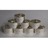 A set of eight modern silver napkin rings by Rodney C. Pettit, London, 1975, 13.5 oz.