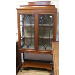 An Edwardian inlaid display cabinet W.90cm