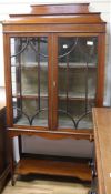 An Edwardian inlaid display cabinet W.90cm