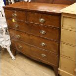 A Regency mahogany five drawer chest W.107cm