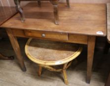 A cherrywood kitchen table, W.105cm