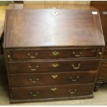 A Georgian mahogany bureau W.95cm