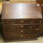 A Georgian mahogany bureau W.95cm