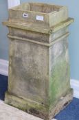 A terracotta chimney pot W.40cm