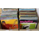 130 collectable Rockabilly vinyl including Gene Vincent, Roy Orbison, Jerry Lee Lewis and Buddy