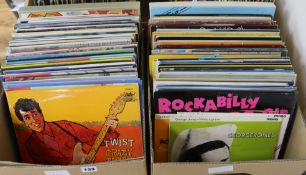 130 collectable Rockabilly vinyl including Gene Vincent, Roy Orbison, Jerry Lee Lewis and Buddy
