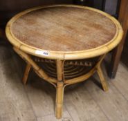 A bamboo occasional table W.66cm
