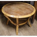 A bamboo occasional table W.66cm