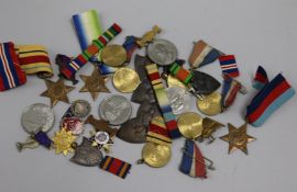 A collection of military medals