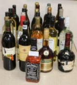 Assorted bottles of wines and spirits