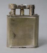 A large Dunhill silver plated lighter