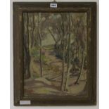 Norman Manners, oil on wooden panel, woodland scene, signed and dated 1904, 40 x 30cm