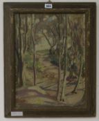 Norman Manners, oil on wooden panel, woodland scene, signed and dated 1904, 40 x 30cm