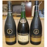 Three bottles of Remy Martin