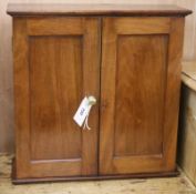 A Victorian small mahogany two door cupboard W.46cm