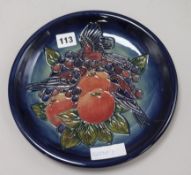 A Moorcroft Finches dish diameter 26cm