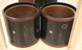 A pair of oriental plant pots