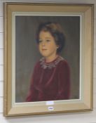 Maurice Litten (1919-1979) oil on canvas, portrait of Mary Marshall, signed, 55 x 44cm