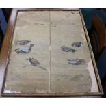 A Chinese painting of ducks on silk