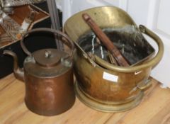 A group of assorted metalware