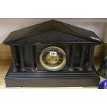 A black slate clock width 51cm height 33cm