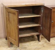 A small late Victorian mahogany two door cupboard W.46cm