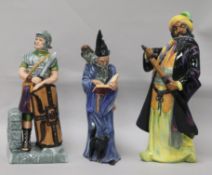 Three Royal Doulton figures: 'The Centurion', 'Black Beard' and 'The Wizard'
