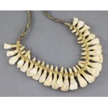 A tooth necklace