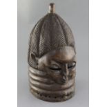 A Mende helmet mask, with braided coiffeur, height 37cm