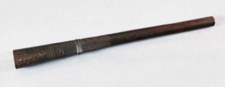 A Tongan hardwood war club "Apa Apai", with incised decoration, 59cm