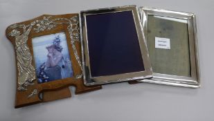 Two silver mounted photograph frames, Birmingham, 1923 and London, 2000 and a white metal mounted