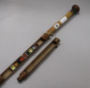 An artist's cane. L.92cm