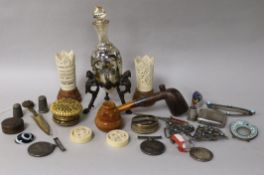 A group of mixed collectibles, medals etc.