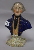 A Staffordshire bust of George Washington height 21cm