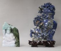 Two Chinese hardstone carvings