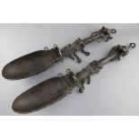 A pair of Yoruba of Ogboni Secret Society bronze ladles, with figural handles, 65cmProvenance: Ex.