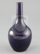 A Chinese aubergine glazed bottle vase, Qing dynasty c.1800, height 22cmProvenance: Purchased from