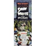 Snow White and the Seven Dwarfs RKO, 1937. U.S. insert poster, framed. 90 x 34.5cm.