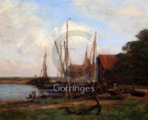 May Furniss (Mrs W. Shackleton) Exh.1898-1940oil on canvasBlakeney, Norfolksigned12.5 x 24in.