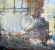 § Terence Cuneo (1907-1996)oil on hardboardThe Scarborough Flyerunsigned, given by the artist to the