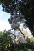 A monumental bronze and phenolic sculpture; Leda and the Swan, by Gerry Downes This work is