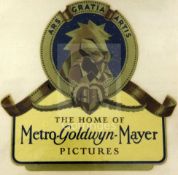 A 1930's design glass door transfer for use on plate glass doors at Metro-Goldywn-Mayer / Loews